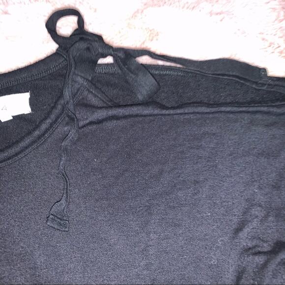 Lou & Grey Tie Shoulder Signature Soft Black Dress - Picture 3 of 13